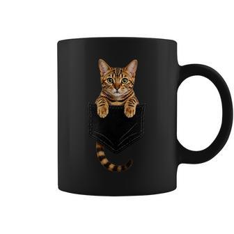 Lindo Diseño Gráfico De Gatito De Bolsillo Para Amantes De Los Gatos Taza de café - Regaloses