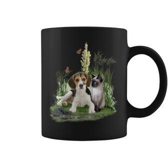 Lindo Especial -Perrito -Gatitos Y Mariposas Taza de café - Regaloses