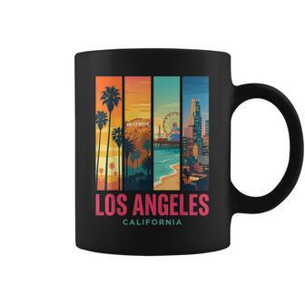 Los Angeles California Retrokylineunset Palm Trees Tasse - Cadeauxyz
