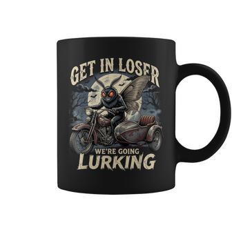 Get In Loser We're Going Lurking Mothman Vintage Quote Coffee Mug | Seseable UK
