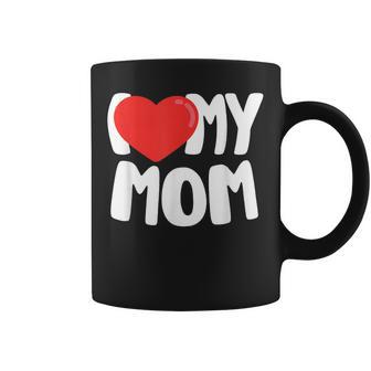 I Love My Mom Con Corazón Rojo Grande Taza de café - Regaloses