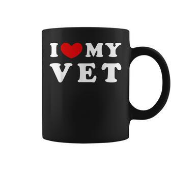 I Love Myet Amo A Mieterinario Taza de café - Regaloses