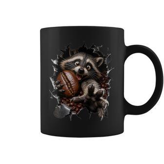 Lustiger Waschbär Mit Riesiger Kaffeebohne Und Tierhumor 3D Tassen - Geschenkecke