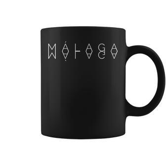 Málaga Reflections Andalucía España Palabra Arte Recuerdo Taza de café - Regaloses