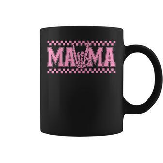 Mama Of The Bad Two The Bone Birthday 2 Years Old Checkered Coffee Mug | Seseable UK