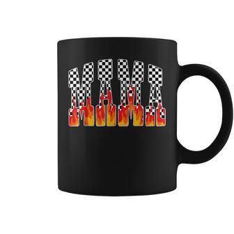 Mama Flame Race Retro Mom Fire Checkered Mother's Day Coffee Mug - Thegiftio UK