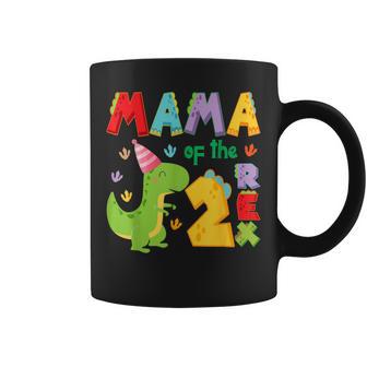Mama Of The Two Rex 2Nd Birthday Boy Dinosaur T-Rex Coffee Mug - Thegiftio UK