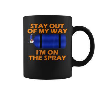 Manténgase Fuera De Mi Camino Estoy En Elpray De Óxido Nitroso Racing Taza de café - Regaloses