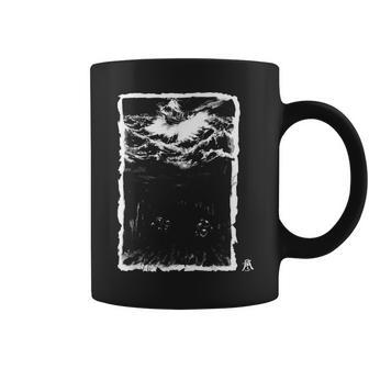 Mar Tormenta Deep Arte Kim Diaz Holm Tinta Horror Cthulhu Taza de café - Regaloses
