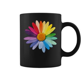 Marguerite Aux Couleurs De L'arc-En-Ciel Tasse - Cadeauxyz