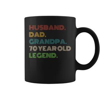 Marido Papá Abuelo 70 Años Leyenda Regalo Taza de café - Regaloses