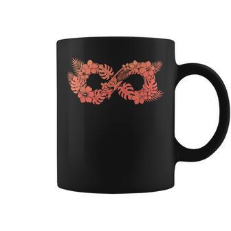 Masque Hawaïen Floral Pour Bal Masqué Carnaval Tasse - Cadeauxyz