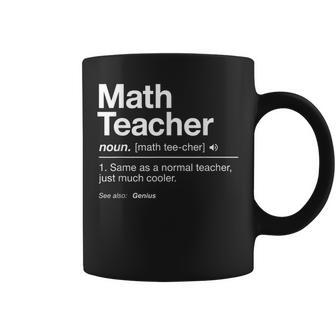 Math Teacher Definition Back To School First Day Coffee Mug | Seseable UK