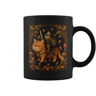 Medieval Frog On Cat Ren Faire Medieval Knight Coffee Mug - Thegiftio UK