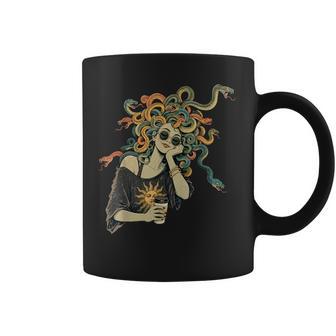 Medusa Coffee Sunglasses Snake Hair Gothic Girls Coffee Mug - Thegiftio UK