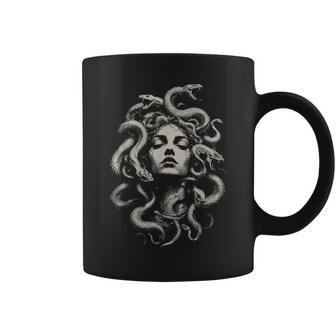 Medusa Greek Mythology Ancient Dark Retro Halloween Coffee Mug | Seseable UK