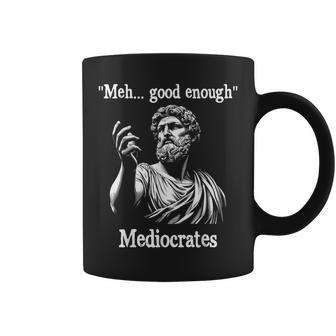 Meh Good Enough Greek Mediocrates Demotivational Quote Coffee Mug - Thegiftio UK
