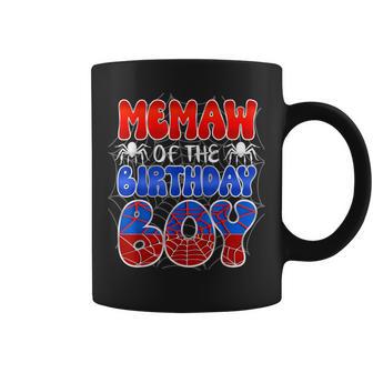 Memaw Grandma Of The Birthday Boy Spider Web Family Matching Coffee Mug - Thegiftio UK