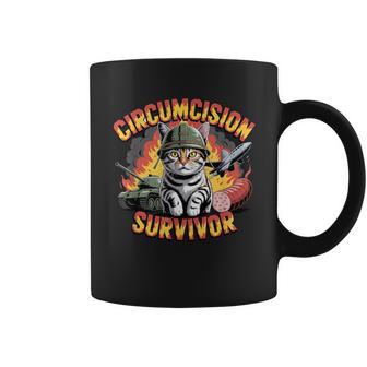Meme De Gato Extrañamente Específico Divertidoobreviviente De La Circuncisión Taza de café - Regaloses