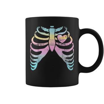 Menhera Kei Kawaii Cage Nervurée Et Cœur Tasse - Cadeauxyz