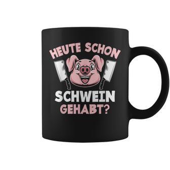 Metzgerchwein Gehabtchlachter Fleischer Tassen - Geschenkecke