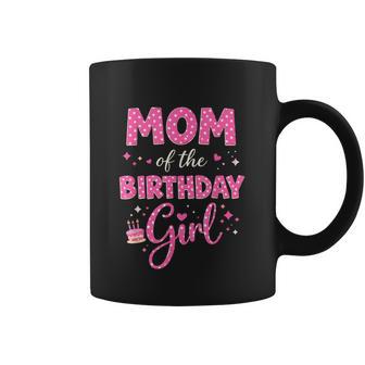 Mom Of The Birthday Girl Cute Pink Matching Family Party Coffee Mug - Thegiftio UK