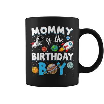 Mommy Of The Birthday Boy Astronaut Family Space Planets Coffee Mug - Thegiftio UK