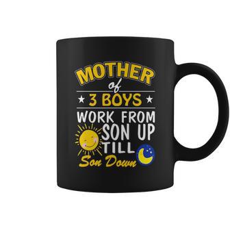 Mother Of 3 Boys Christmas Ideas For Mom Coffee Mug | Seseable UK