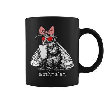 Mothma'am Mothman Drinking Coffee Cryptid Meme Coffee Mug | Seseable UK