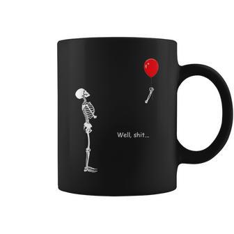 Motif Graphique Humoristiquequelette Avec Ballon Rouge Tasse - Cadeauxyz