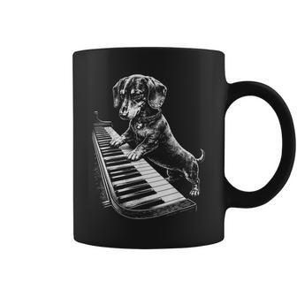 Motif Teckel Amusant Jouant Du Piano Pour Amoureux De La Musique Tasse - Cadeauxyz