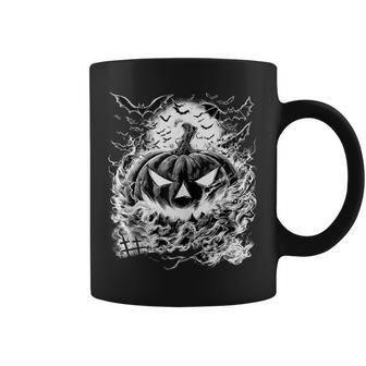 Motivo Gótico De Murciélagos De Calabaza De Terror De In Mangas Taza de café - Regaloses