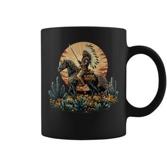 Nativo Americano Caballo Guerrero Jefe Indio Tribu India Taza de café - Regaloses
