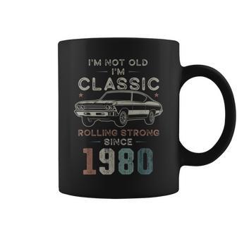 Née En 1980 46E Anniversaireoiture Classique Tasse - Cadeauxyz