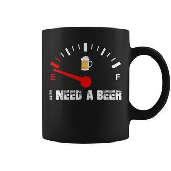 I Need A Beer Fuel Gauge Odómetro Cerveza Beber Humor Taza de café - Regaloses