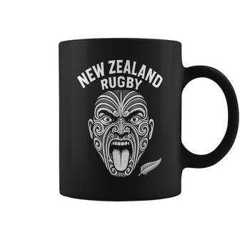 New Zealand Rugby Maori Haka Face Moko Tattoo Silver Fern Coffee Mug - Thegiftio UK