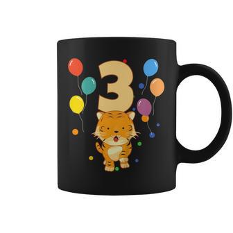 Niños 3º Cumpleaños Infantil Diseño De Tigre Taza de café - Regaloses