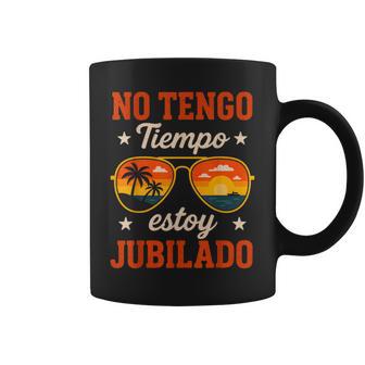 No Tiempo Jubilado Gafas Playa Regaloacaciones Humor Taza de café - Regaloses