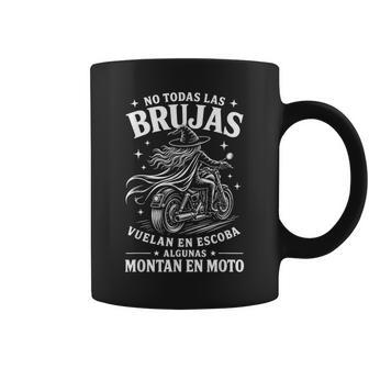 No Todas Las Brujasuelan En Escoba Algunas Montan En Moto Taza de café - Regaloses