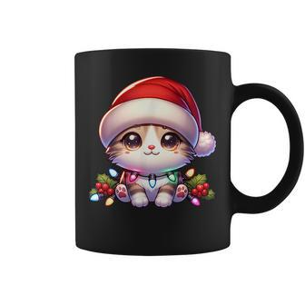 Noël Chat Mignon Père Noël Enfants S Hommes Tasse - Cadeauxyz