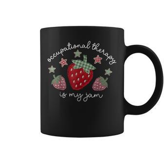 Occupational Therapy Is My Jam Patchwork Strawberry Ot Cota Coffee Mug - Thegiftio UK