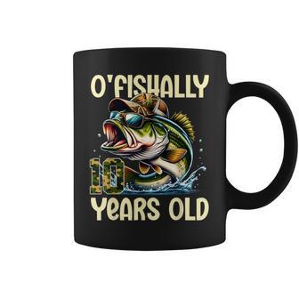 O'fishally 10 Years Old Fishing 10Th Birthday Bass Fish Boys Coffee Mug - Thegiftio UK