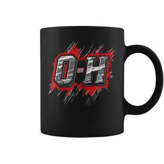 Ohio O-H Letters Dynamic Red Black Buckeye Home State Coffee Mug - Thegiftio UK