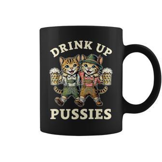 Oktoberfest Cat German Beer Fest Drink Up Pussies Coffee Mug - Thegiftio UK