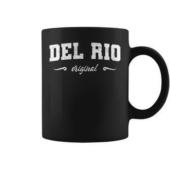 Original Del Rio Texas Retro Hometown Nombre Del Rio Original Taza de café - Regaloses