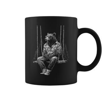 Ours Nature Lover Arbre Dessin Graphique Animal Illustration Ours Tasse - Cadeauxyz