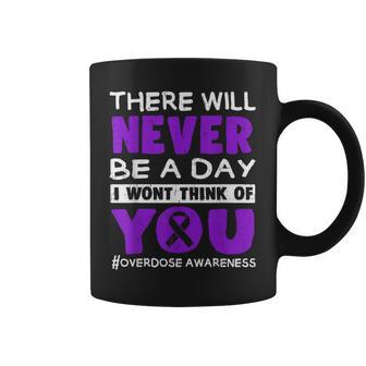 Overdose Awareness Month Ribbon Purple Support Women Coffee Mug - Thegiftio UK