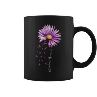 Overdose Awareness Month Sunflower Purple Ribbon Womens Coffee Mug - Thegiftio UK