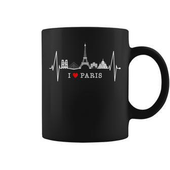 Pariskyline Herzschlag I Love Eiffelturm Liebe Frankreich Tassen - Geschenkecke