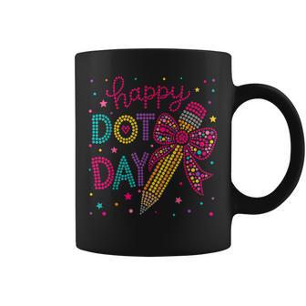 Pencil Happy Dot Day Teacher Kids Colorful Polka Dot Coffee Mug | Seseable UK
